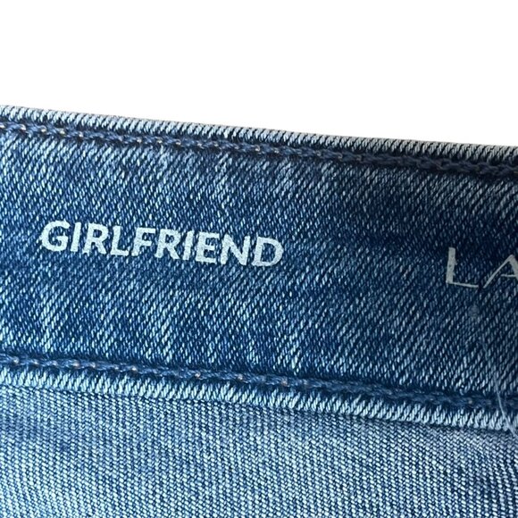 Womens Lane Bryant Girlfriend Crop Jeans Embroidered Floral Design Size 18 Blue - Picture 3 of 7